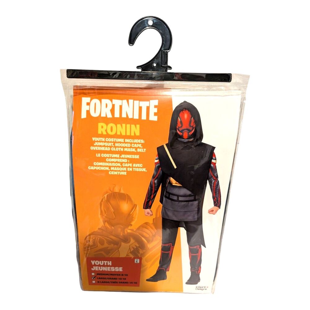 ​Officially Licensed Fortnite Ronin Child Halloween Costume Kids Size L 10-12